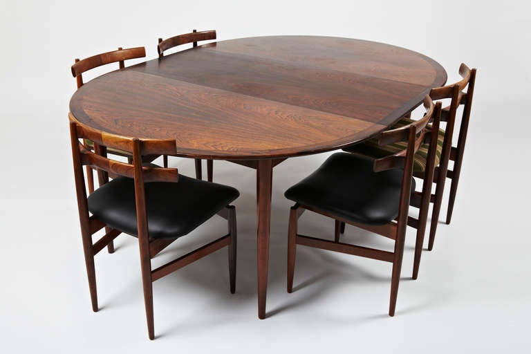 Grete Jalk Dining Table with 8 Chairs by Kai Kristiansen 1