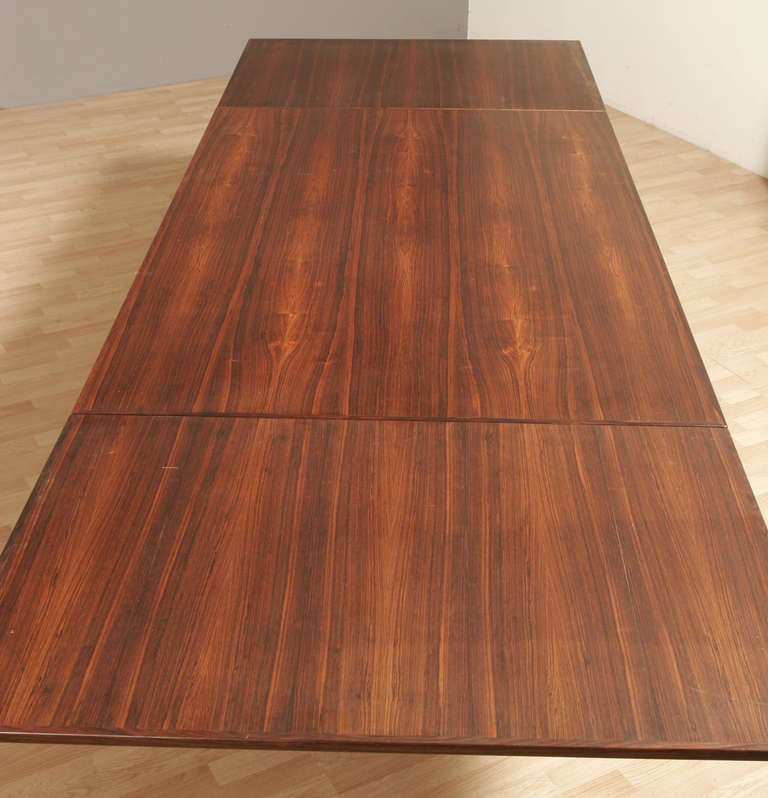 Danish Frits Henningsen Rosewood Dining Table, circa 1950 For Sale