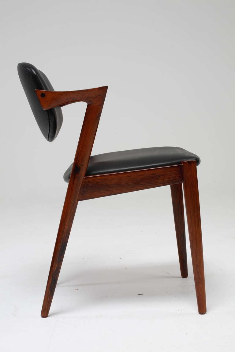 Kai Kristiansen Rosewood Dining Chairs, circa 1957-1970 For Sale 4