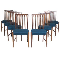 Set Of 8 Danish Rosewood Dining Chairs C1950