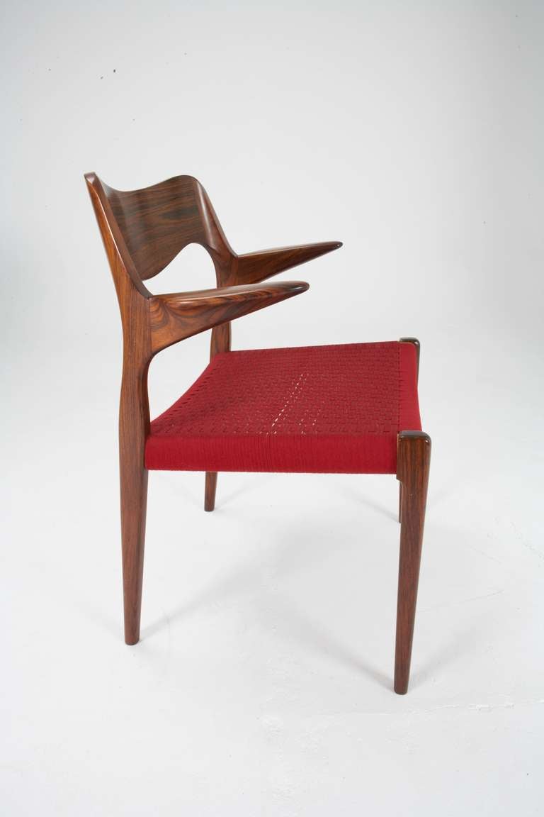 Danish Original set of 12 rosewood dining chairs by Arne Hovmand Olsen