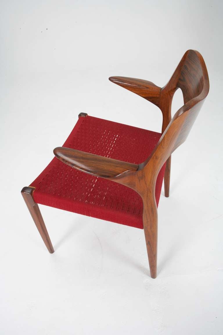 Mid-Century Modern Original set of 12 rosewood dining chairs by Arne Hovmand Olsen
