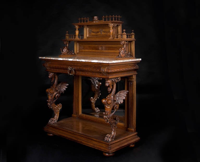 Austrian Renaissance Corner or Working Table For Sale