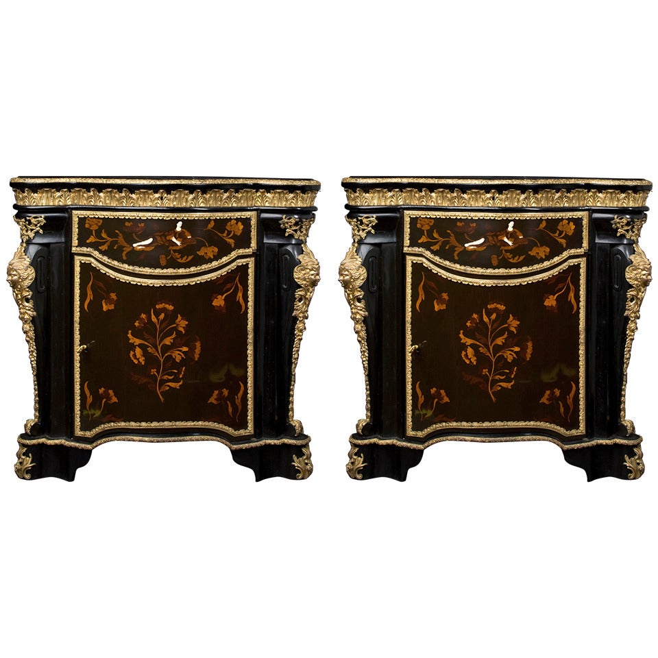 Pair of Corner Chests For Sale