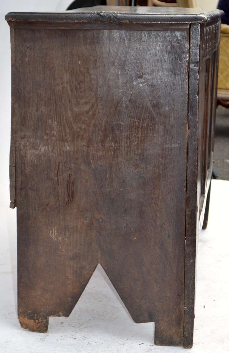 17th Century Tall English Oak Coffer For Sale 3