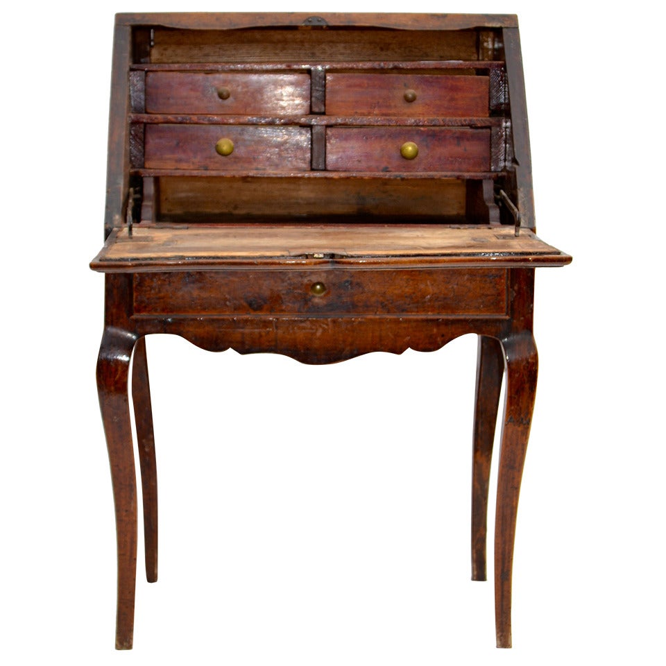 Mid 18th Century French Provincial Small Slant Top Desk For Sale