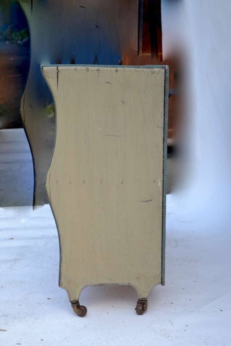 blue painted bookcase