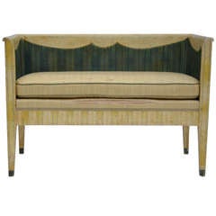Antique Very Small 19th Century Painted French Bench