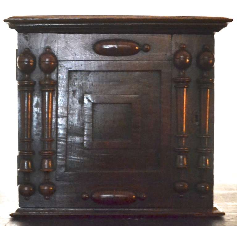 18th Century and Earlier 18th Century English Spice Box with Interior Drawers For Sale