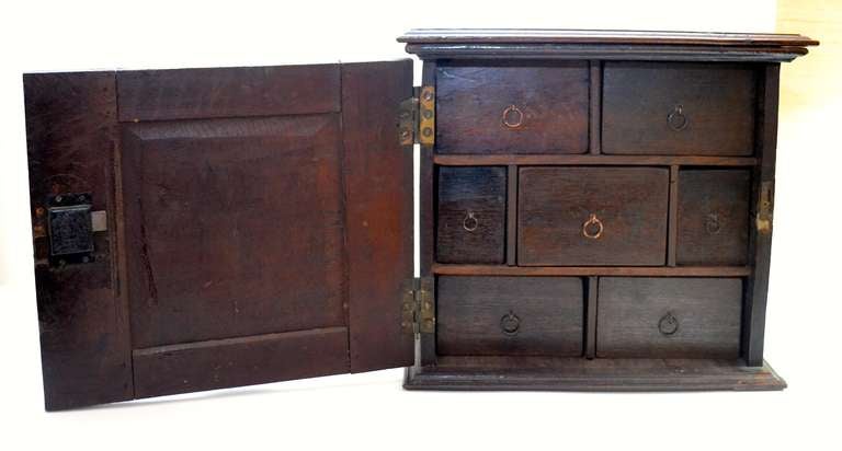 18th Century English Spice Box with Interior Drawers For Sale 1