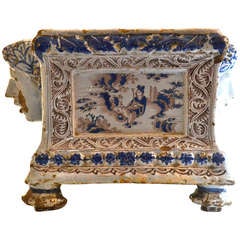 18th Century Dutch Delft Stove Bottom