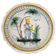 Large 19th Century Faience Bowl