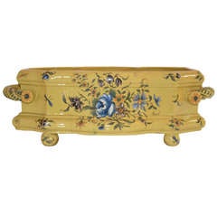 Late 18th Century French Yellow Faience Jardiniere/Planter