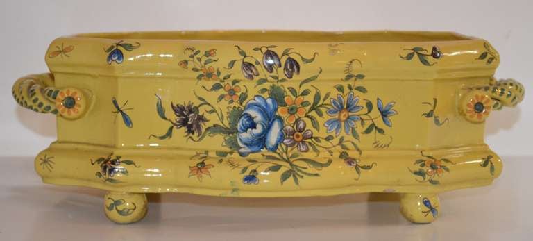 Late 18th Century French Yellow Faience Jardiniere/Planter