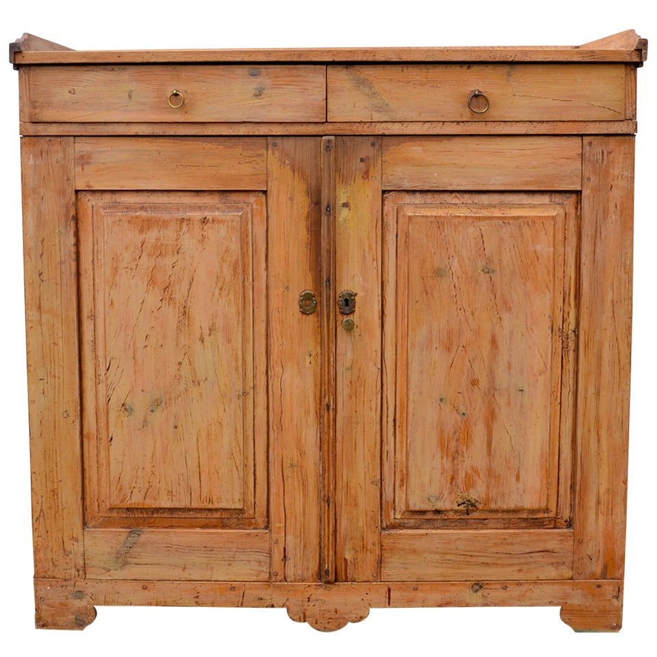 Early 19th Century Scraped Swedish Buffet For Sale