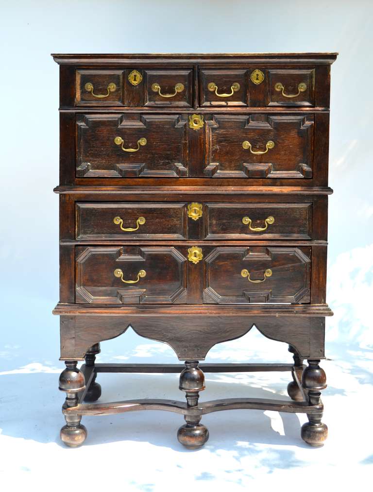 18th Century English Oak Highboy/Chest In Good Condition For Sale In Richmond, VA