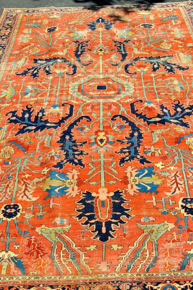 19th Century Serapi Carpet 6