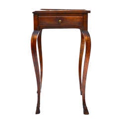 Small Mid 18th Century French Table with Hoof Feet  and Drawer