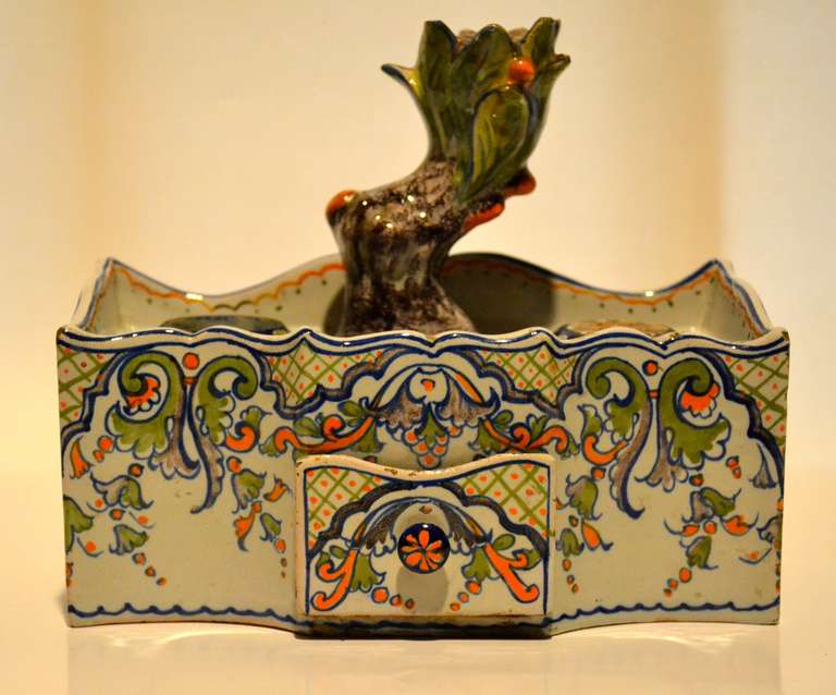 Early 19th Century French Faience Inkwell