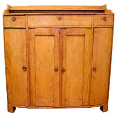 Early 19th Century Swedish Painted Yellow Buffet/Cabinet