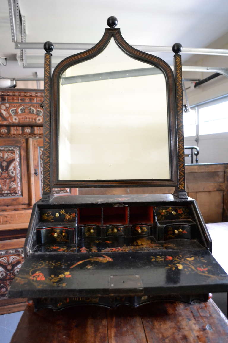 Early 19th Century English Lacquer Dressing Mirror