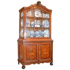 Early 19th Century Dutch Inlaid Breakfront/Cabinet