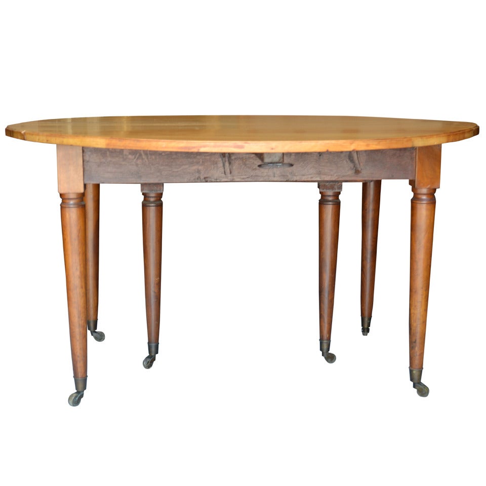 19th Century French Drop-Leaf Table For Sale