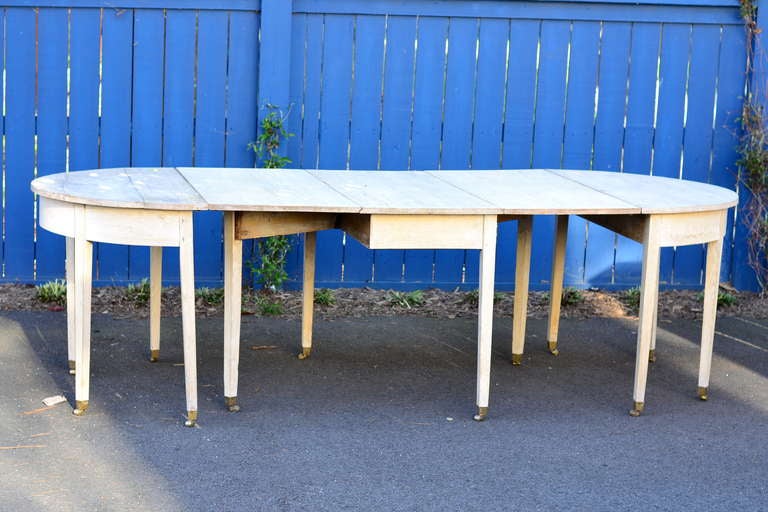 English Late 18th Century Swedish Drop Leaf Table with Demilunes For Sale