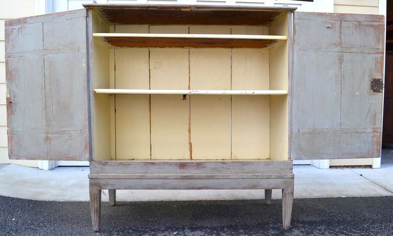 Early 19th Century Painted Gray Swedish, Gustavian Cabinet/Buffet For Sale 4