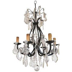 Small Bronze and Chrystal FrenchChandelier