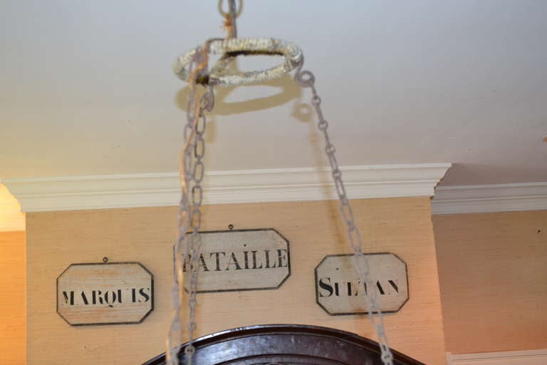 Large French Wire Basket Chandelier For Sale 1