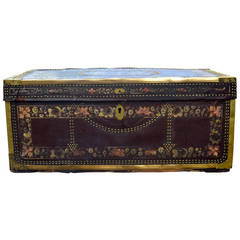 Mid-19th Century Painted Campaign Chest or Trunk