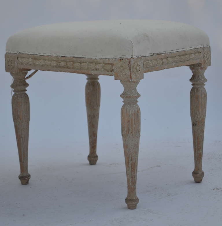 Early 19th Century Swedish Painted Stools For Sale 2