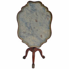18th Century Painted and Shaped Swedish Table with Claw Feet