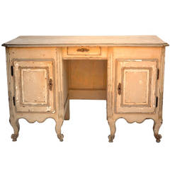 Small 19th Century Painted French Provincial Kneehole Desk