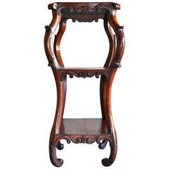 19th Century Shaped and Carved Irish Etagere
