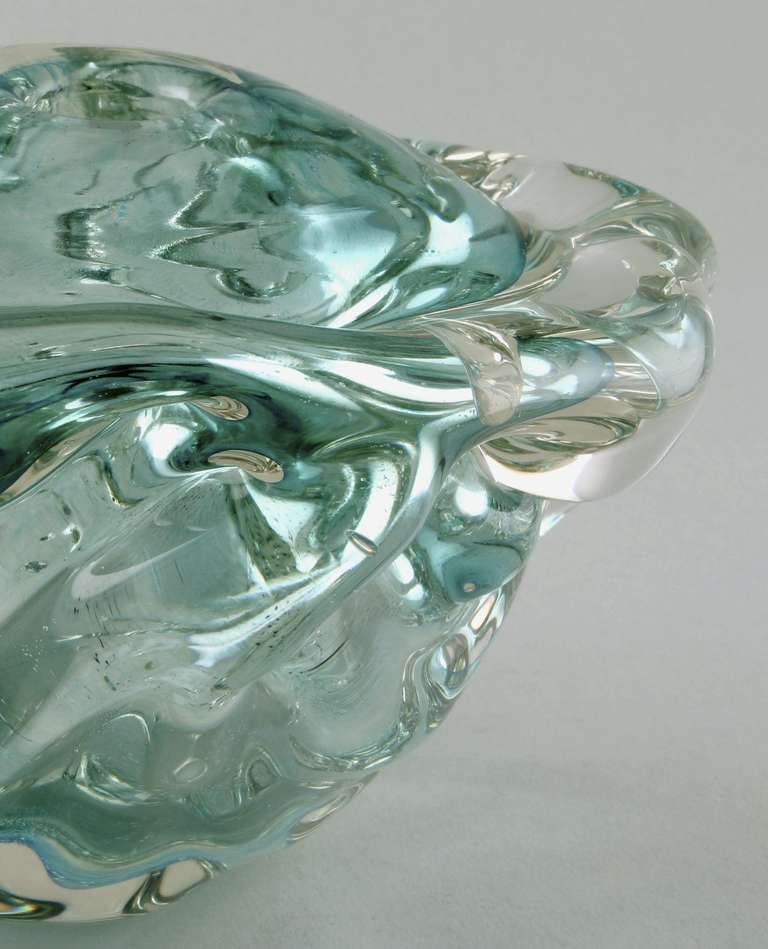 Art Glass Vase (Leerdam Unica) by Andries Dirk Copier 1930s In Excellent Condition In Amstelveen, NL
