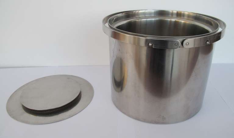 Stainless Steel Arne Jacobsen - Cylinda Ice Bucket for Stelton 1960s