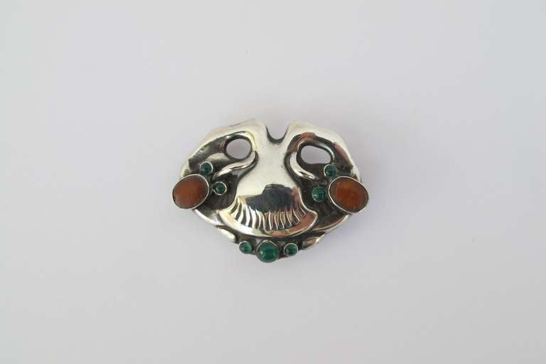 Original Silver Brooch by Georg Jensen, 1909-1914 In Excellent Condition For Sale In Amstelveen, NL