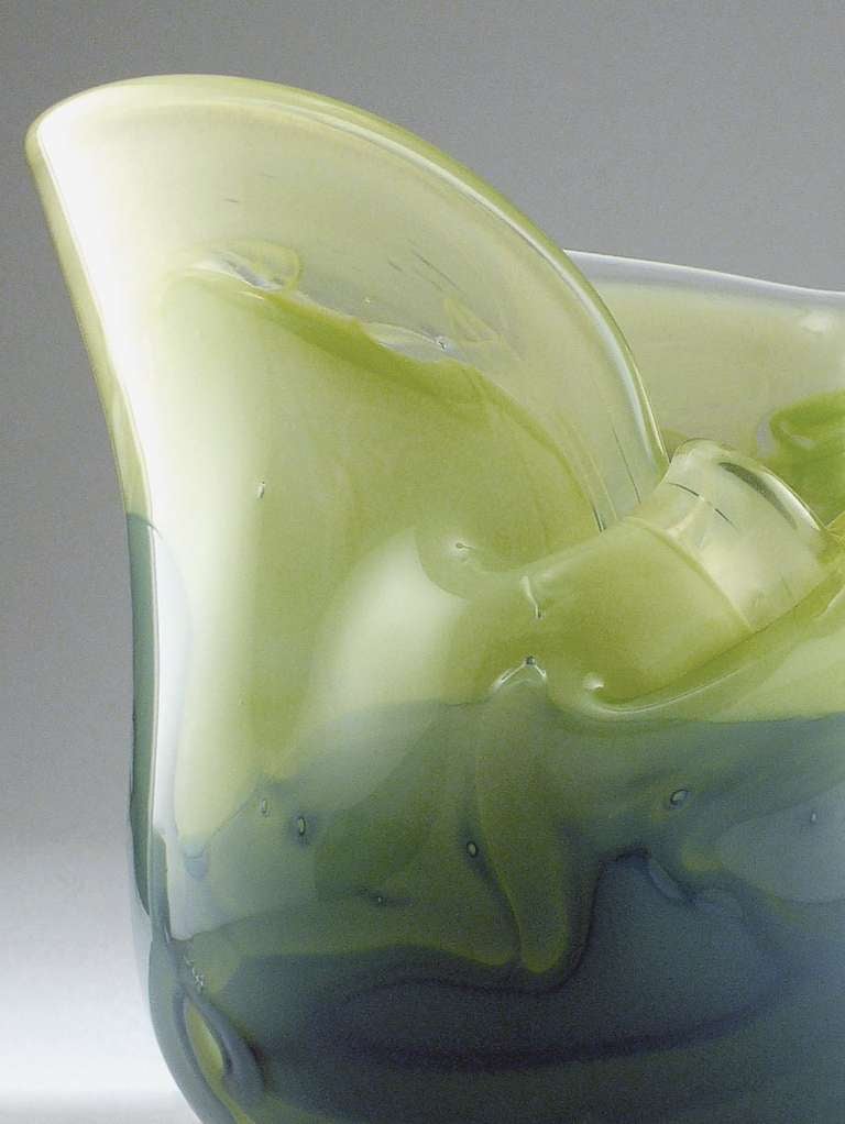Dutch Studio Glass One-Off Vase by Andries Dirk Copier, Produced at De Oude Horn, 1989 For Sale