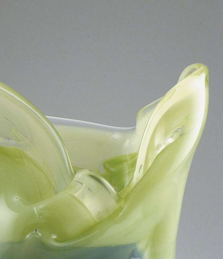20th Century Studio Glass One-Off Vase by Andries Dirk Copier, Produced at De Oude Horn, 1989 For Sale