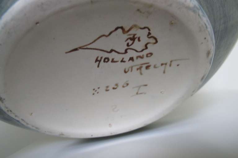 Art Nouveau Vase With Floral Motifs, Fayence And Tile Factory 'holland' (J.W. Mijnlieff) 4