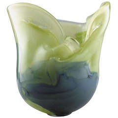 Studio Glass One-Off Vase by Andries Dirk Copier, Produced at De Oude Horn, 1989