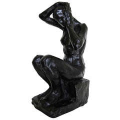 Bronze Sculpture Female Nude by Lambertus Zijl, 1923