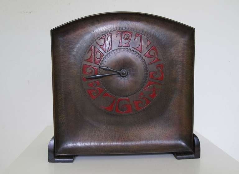 Dutch 1920s Art Deco Mantle Clock by Fons Reggers, Amsterdam School