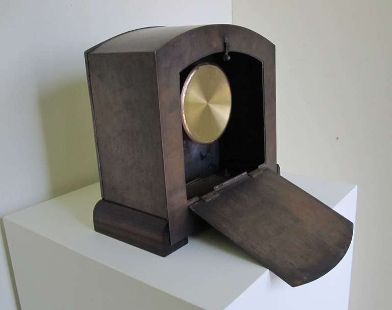 1920s Art Deco Mantle Clock by Fons Reggers, Amsterdam School 1
