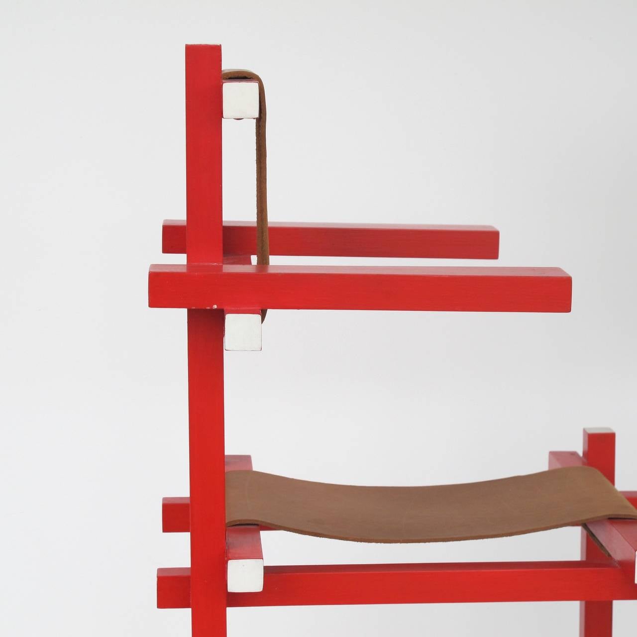 Dutch Gerrit Rietveld Rare Children's High Chair by Gerard van de Groenekan For Sale