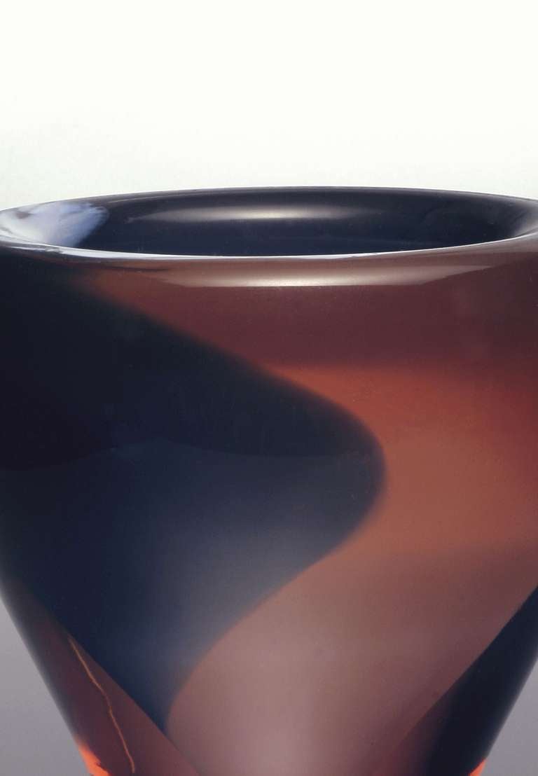 Midcentury Art Glass, Leerdam Unica Vase by Andries Dirk Copier, 1952 3