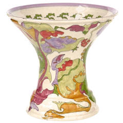 Theo Colenbrander, Art Deco Vase for Ram Pottery, Decor Woelig "Turbulent", 1924