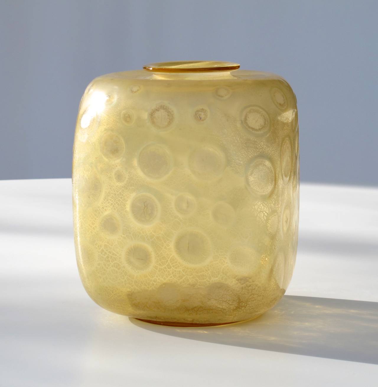 Art Deco Glass Vase, Serica 37 by Andries Dirk Copier for Royal Leerdam, 1931 In Good Condition In Amstelveen, NL